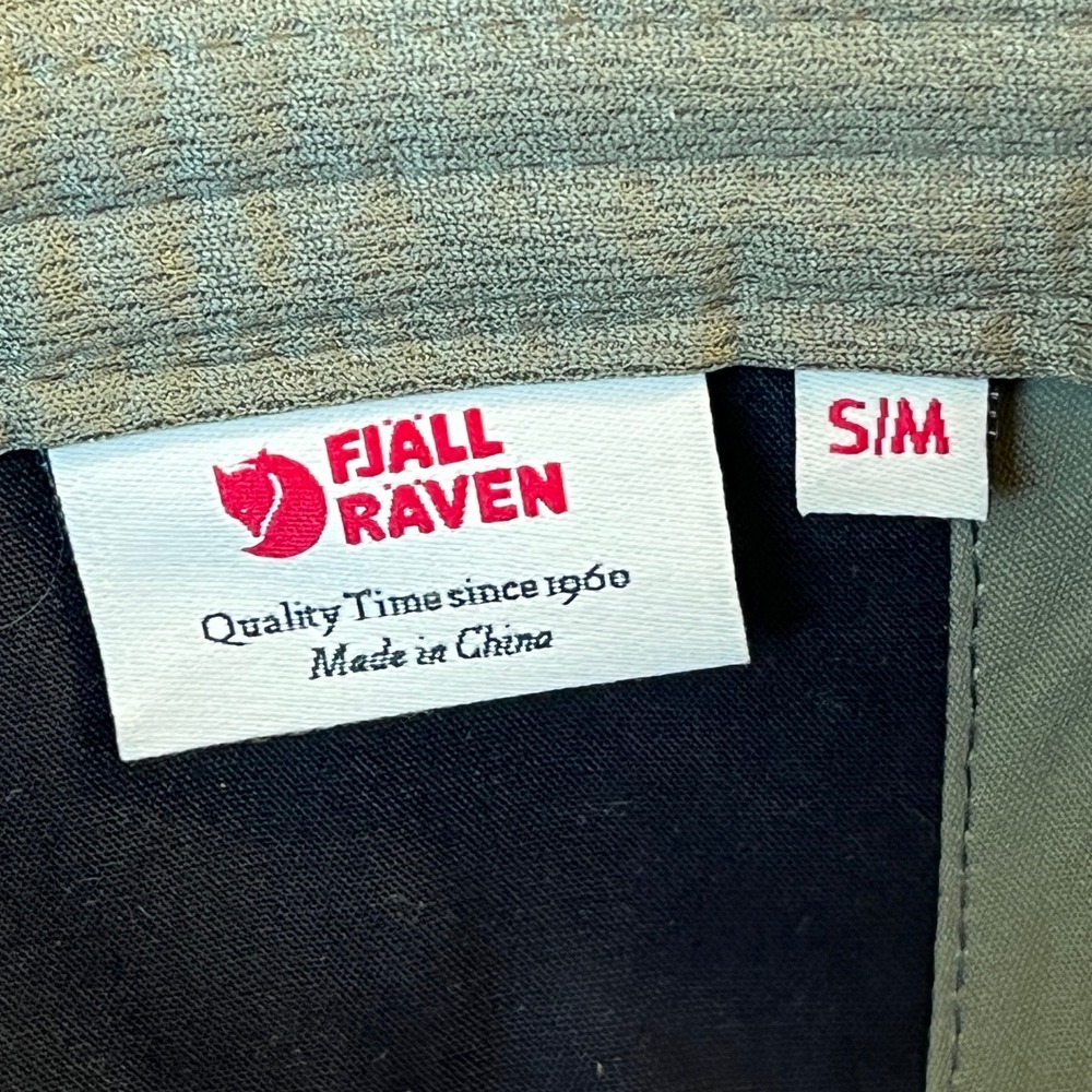 Fjallraven Olive Green Mountain Patch Trucker Hat Mesh Snapback Cap S/M - Picture 4 of 5